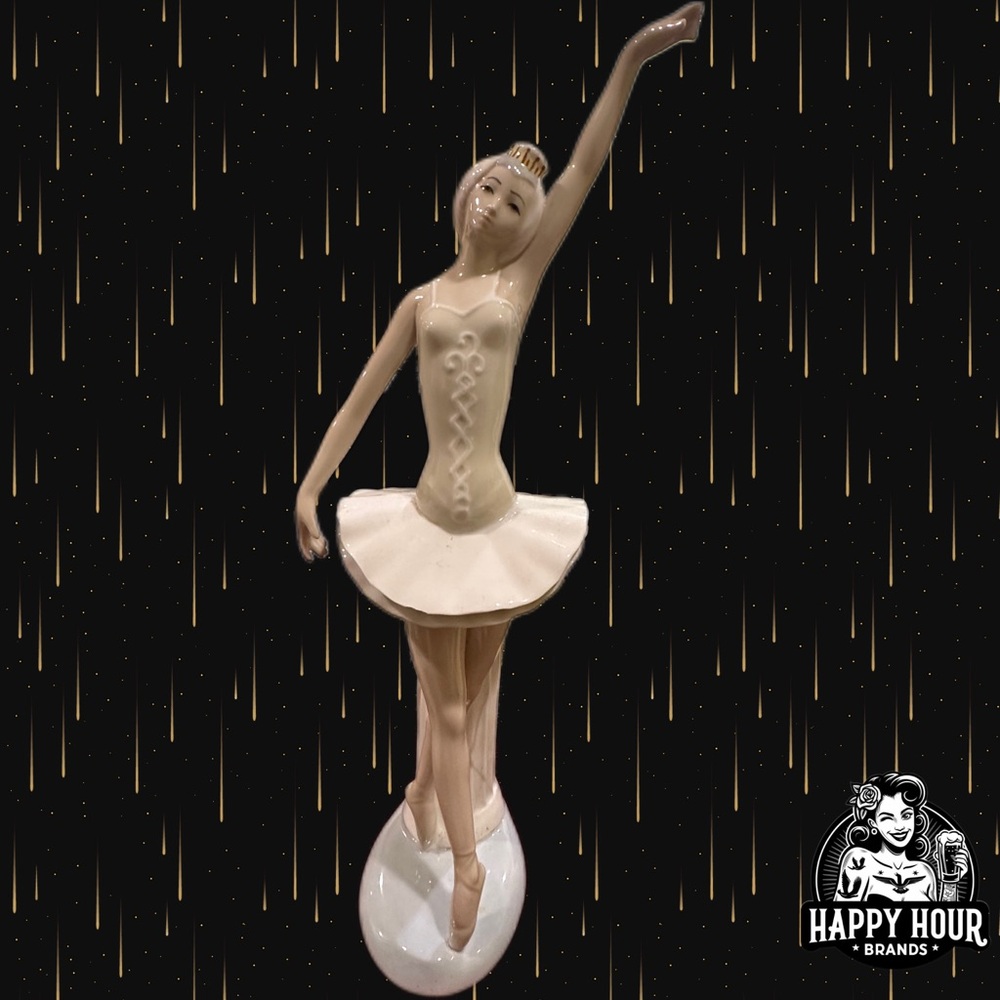 Vintage Casades Porcelain Ballerina / Toe Dancer Figurine Finger Damage 14 Inch